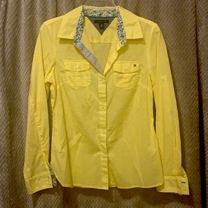 EUC Tommy Hilfiger yellow button down